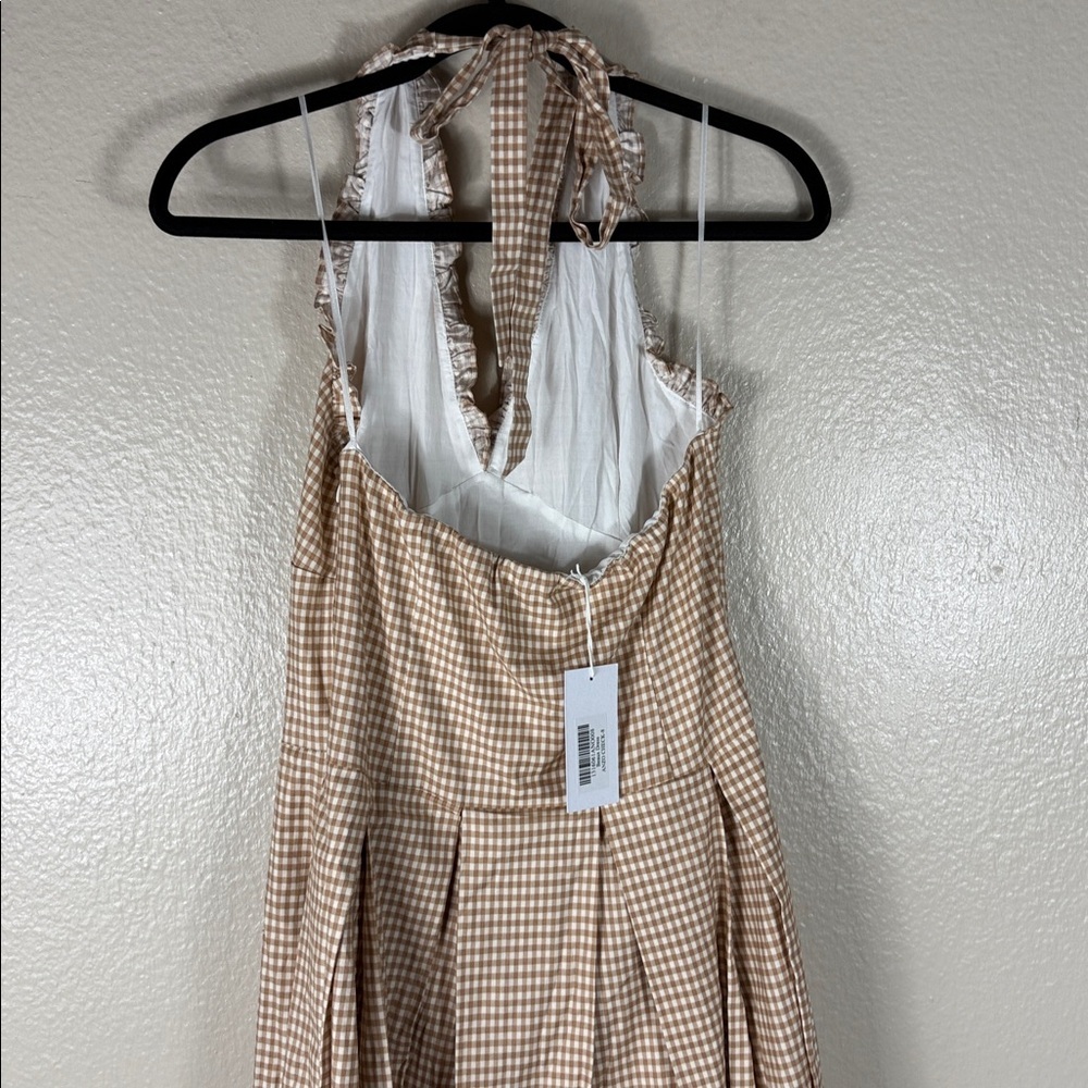 Reformation Beaux Dress in Anzo Check - Picture 10 of 13